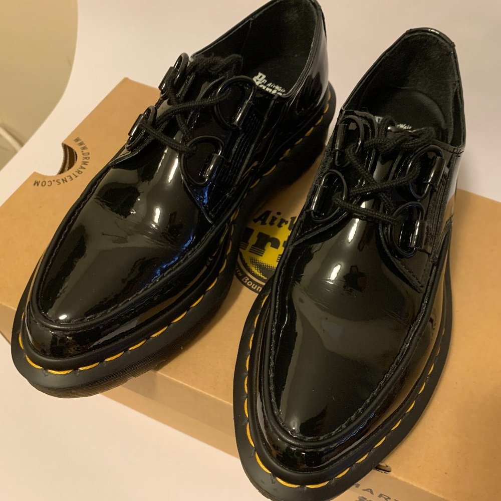Dr. Martens Black Patent Belladonna Pointed Creeper Shoes US6 *Worn Once*